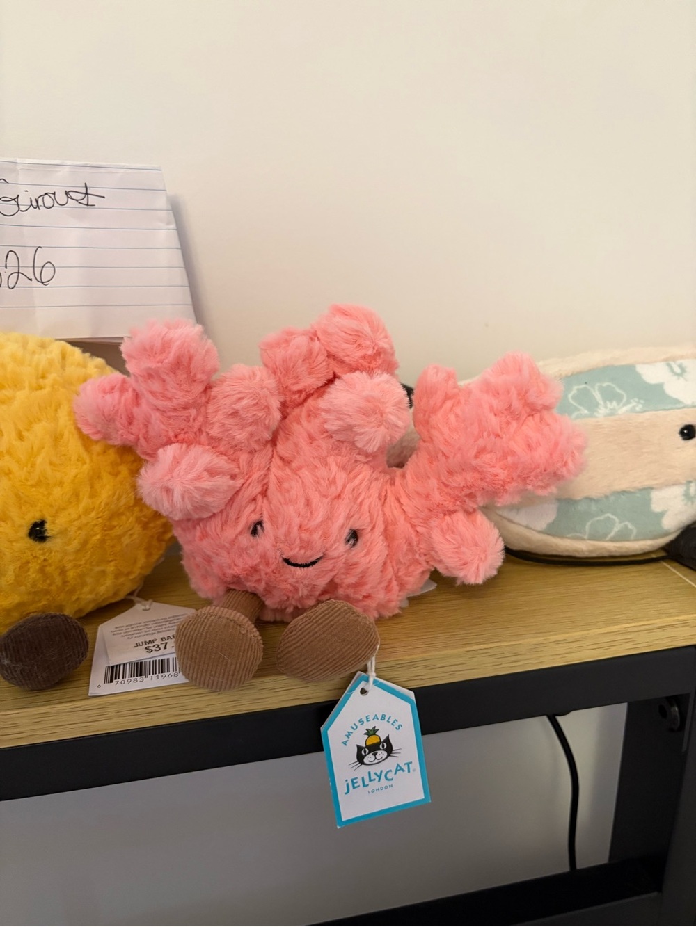 Jellycat Coral Pink Plush